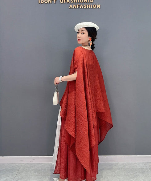 Contrast Flow Skirt